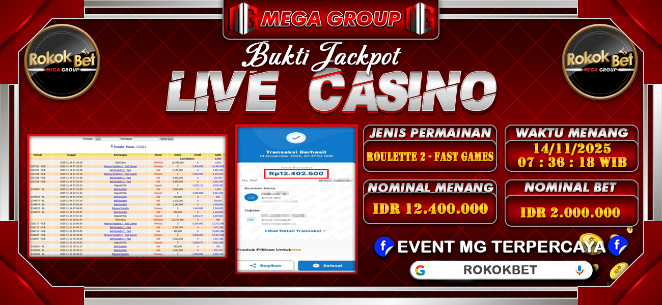 Bukti JP situs Rokokbet hari Jumat, 14 November 2025