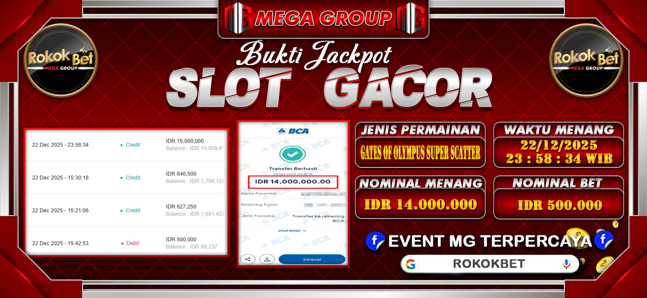 Bukti JP situs Rokokbet hari Selasa, 23 Desember 2025