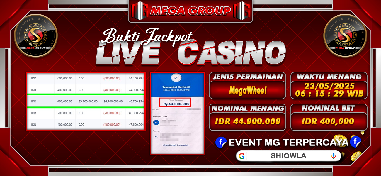 Bukti JP situs Shiowla hari Jumat, 23 Mei 2025