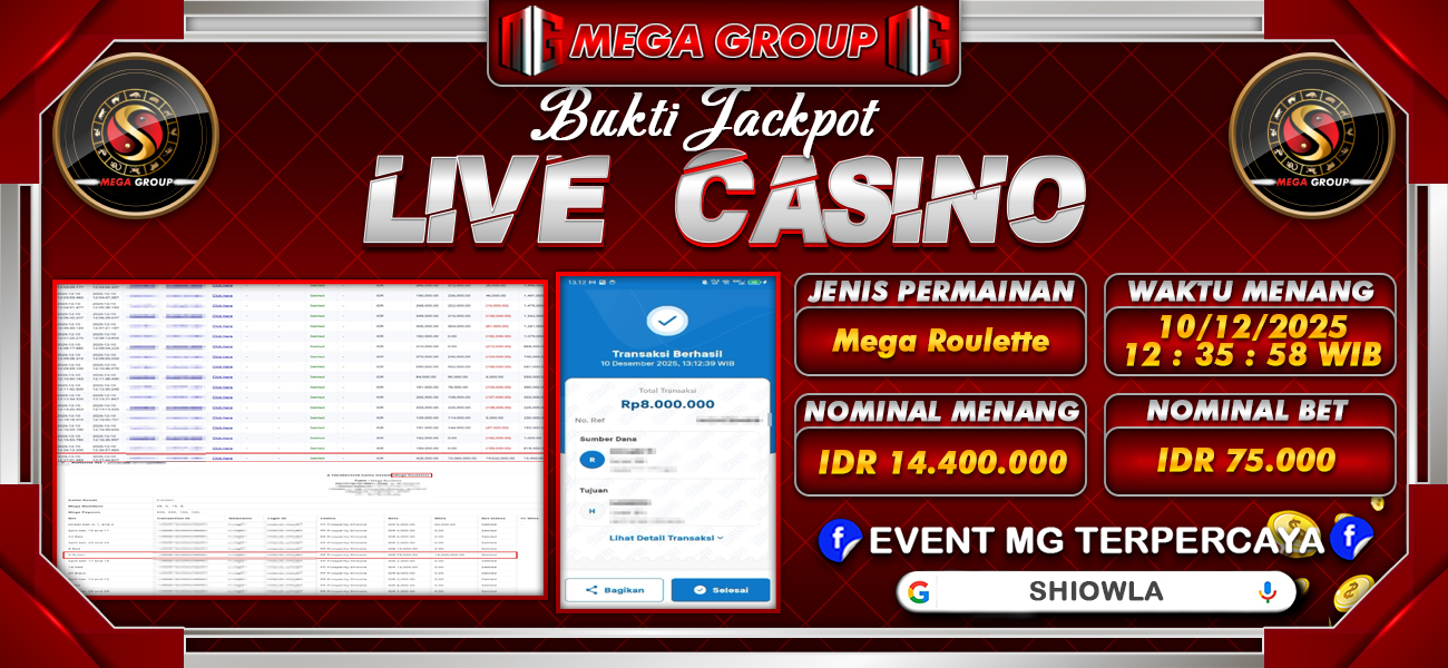 Bukti JP situs Shiowla hari Rabu, 10 Desember 2025