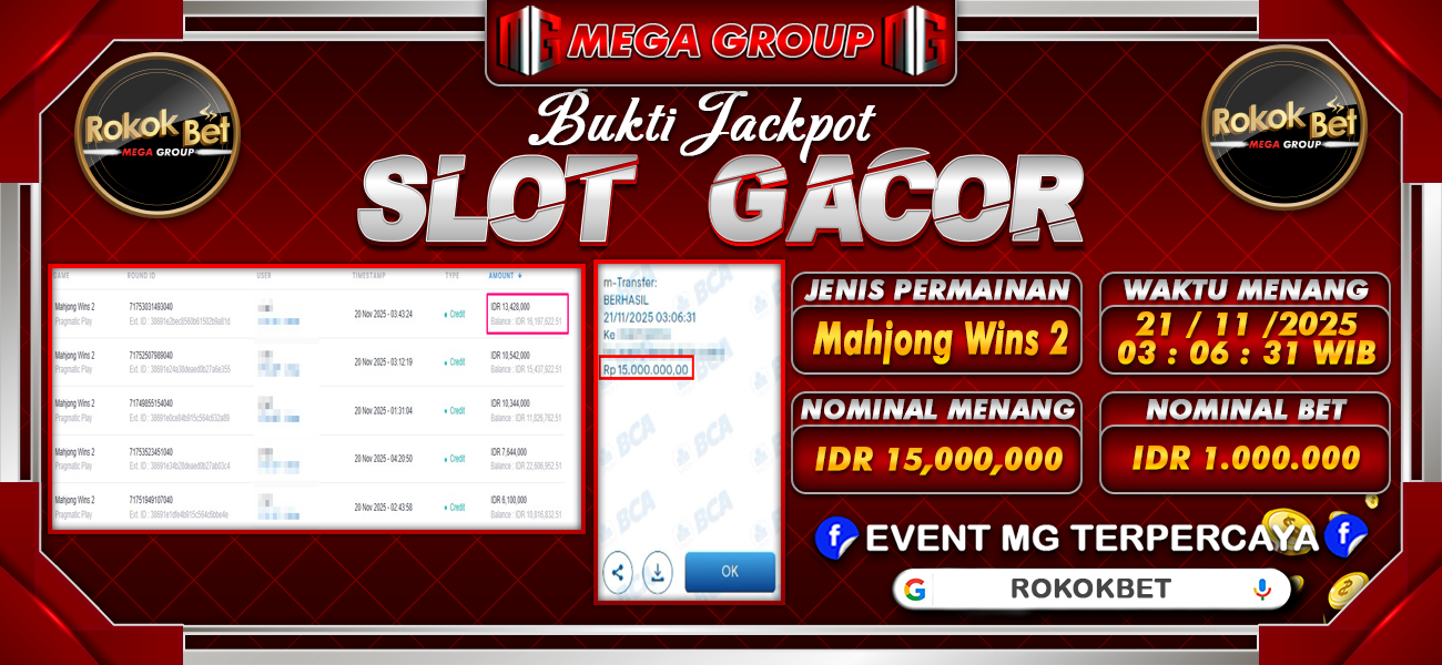 Bukti JP situs Rokokbet hari Jumat, 21 November 2025