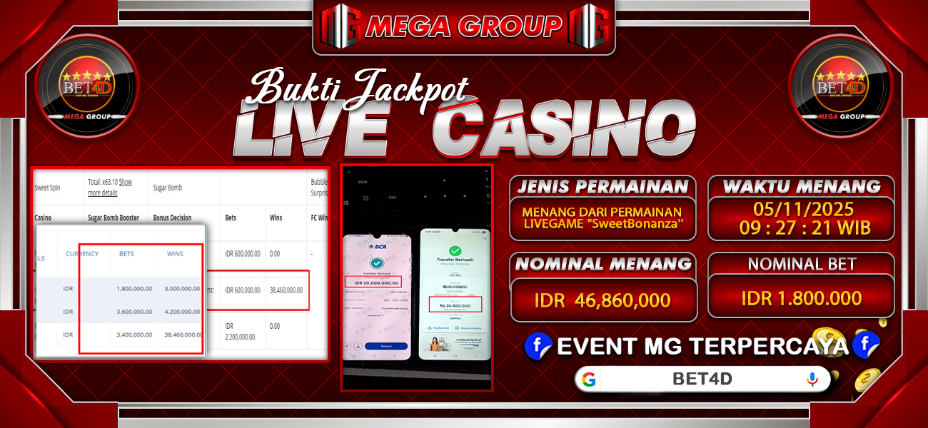Bukti JP situs Bet4D hari Rabu, 05 November 2025