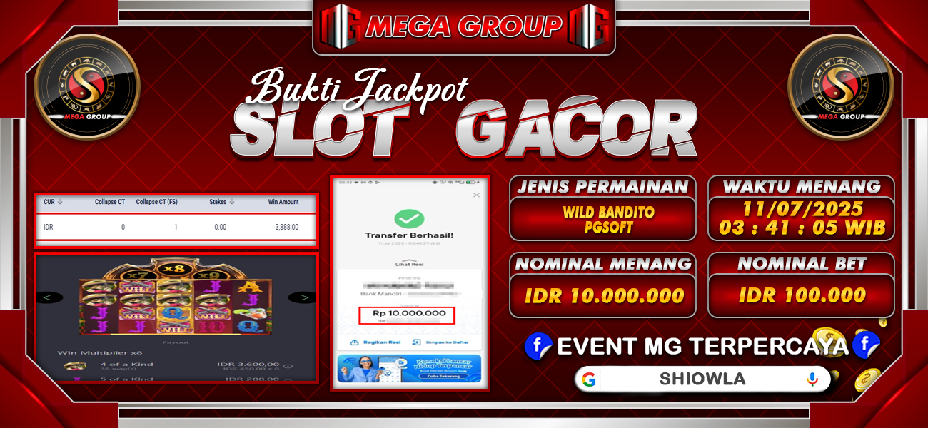 Bukti JP situs Shiowla hari Jumat, 11 Juli 2025