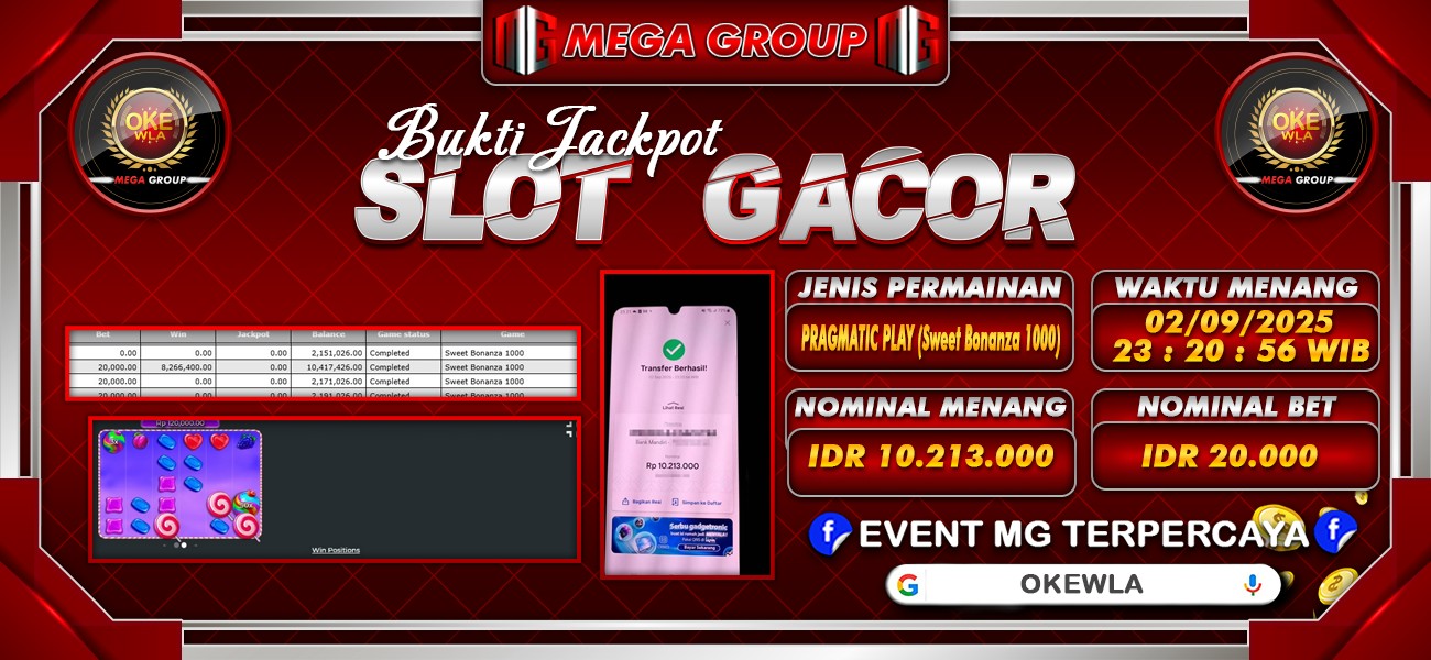 Bukti JP situs Okewla hari Selasa, 02 September 2025
