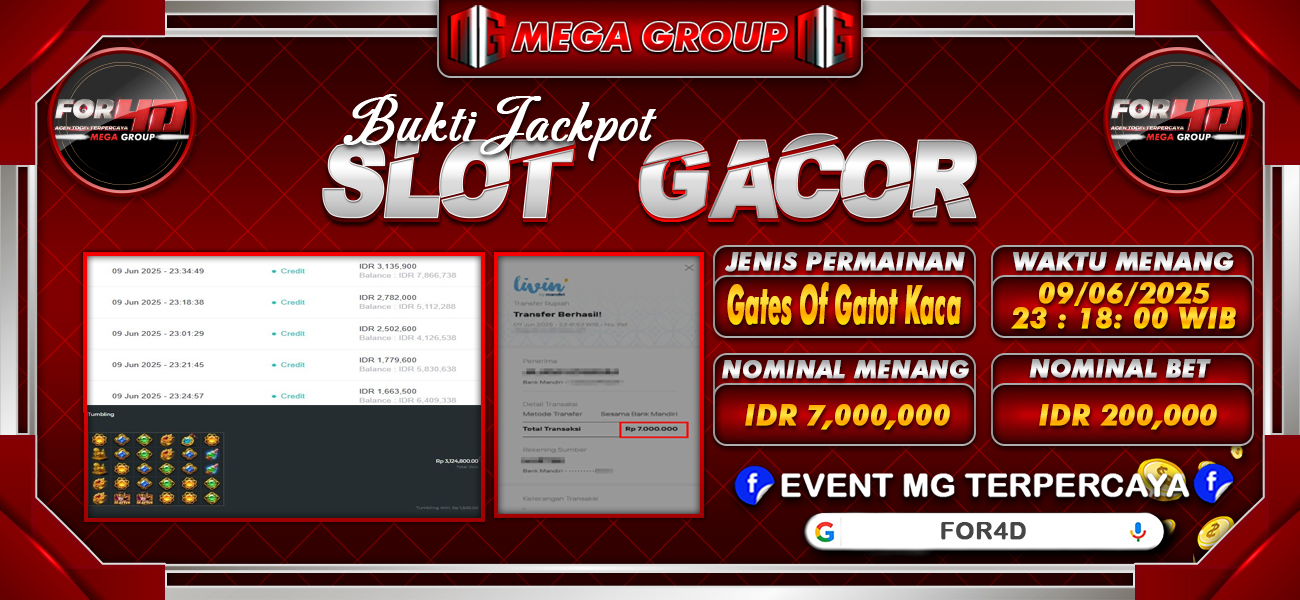 Bukti JP situs For4D hari Selasa, 10 Juni 2025