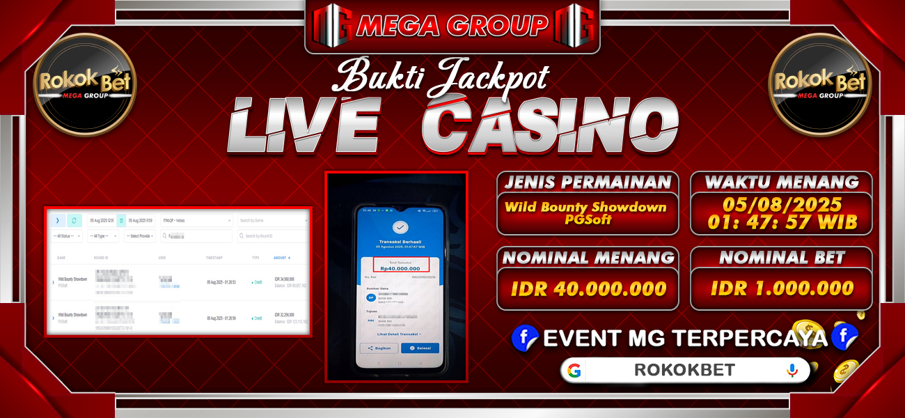 Bukti JP situs Rokokbet hari Selasa, 05 Agustus 2025