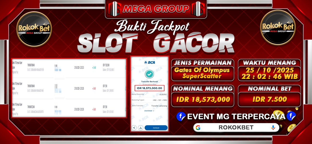 Bukti JP situs Rokokbet hari Sabtu, 25 Oktober 2025