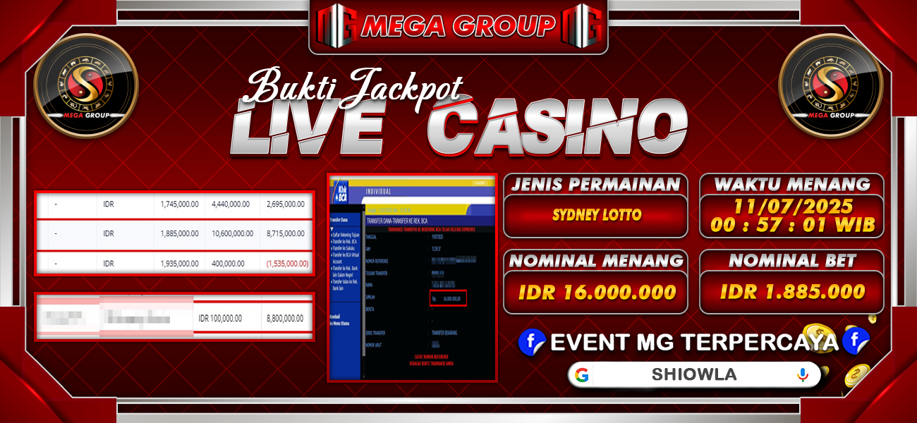 Bukti JP situs Shiowla hari Jumat, 11 Juli 2025