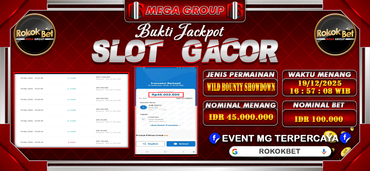 Bukti JP situs Okewla hari Jumat, 19 Desember 2025