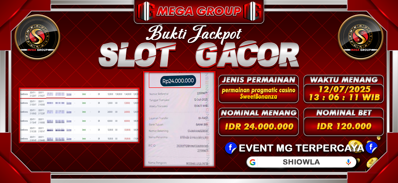 Bukti JP situs Shiowla hari Sabtu, 12 Juli 2025