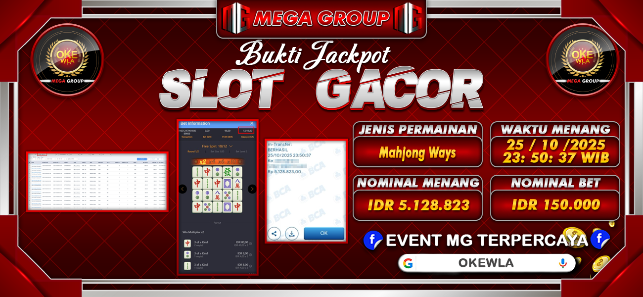 Bukti JP situs Okewla hari Sabtu, 25 Oktober 2025