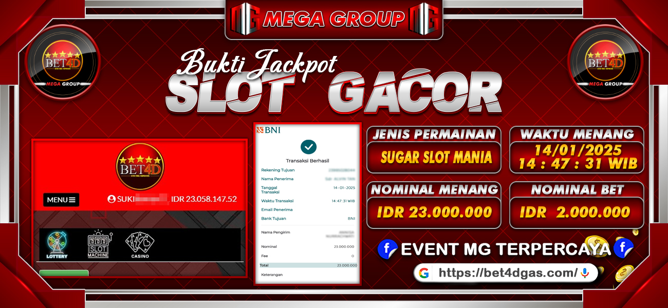 Bukti JP situs Bet4D hari Selasa, 14 Januari 2025