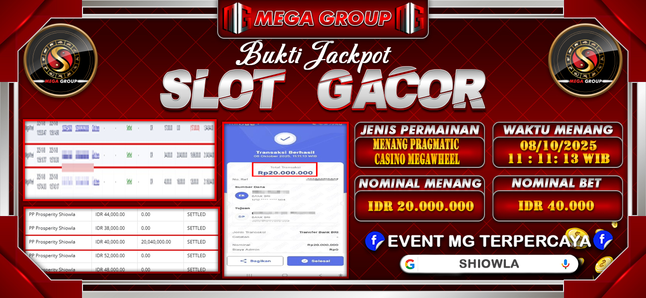 Bukti JP situs Shiowla hari Kamis, 09 Oktober 2025