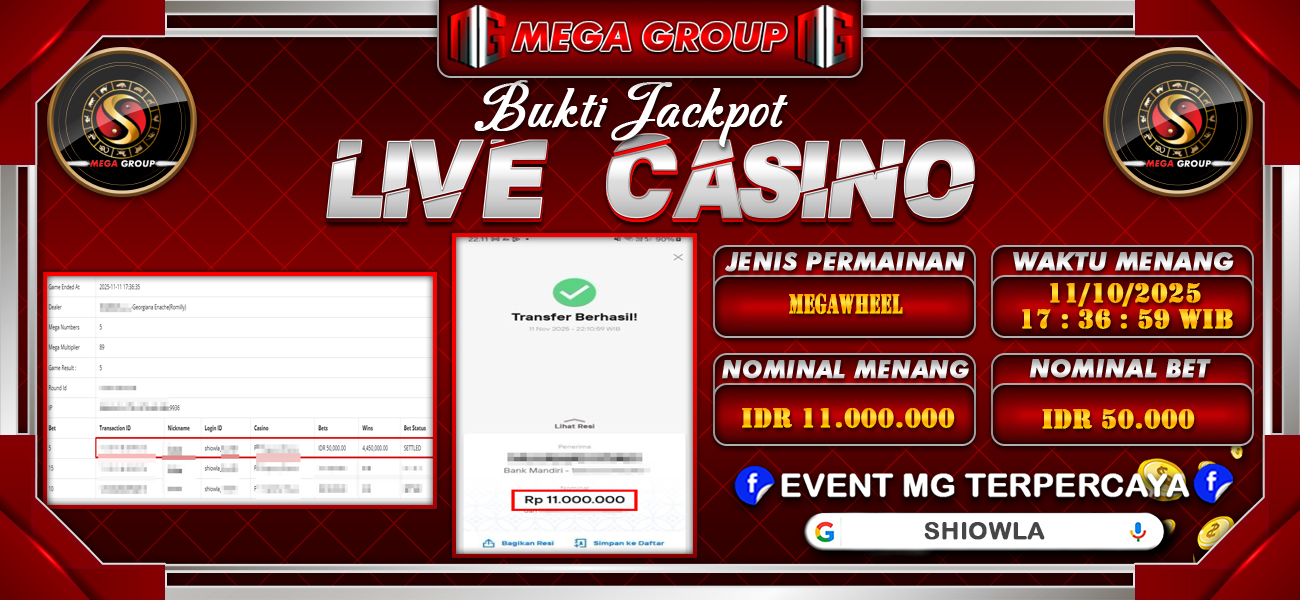 Bukti JP situs Shiowla hari Rabu, 12 November 2025