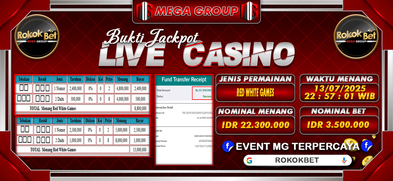Bukti JP situs Rokokbet hari Senin, 14 Juli 2025