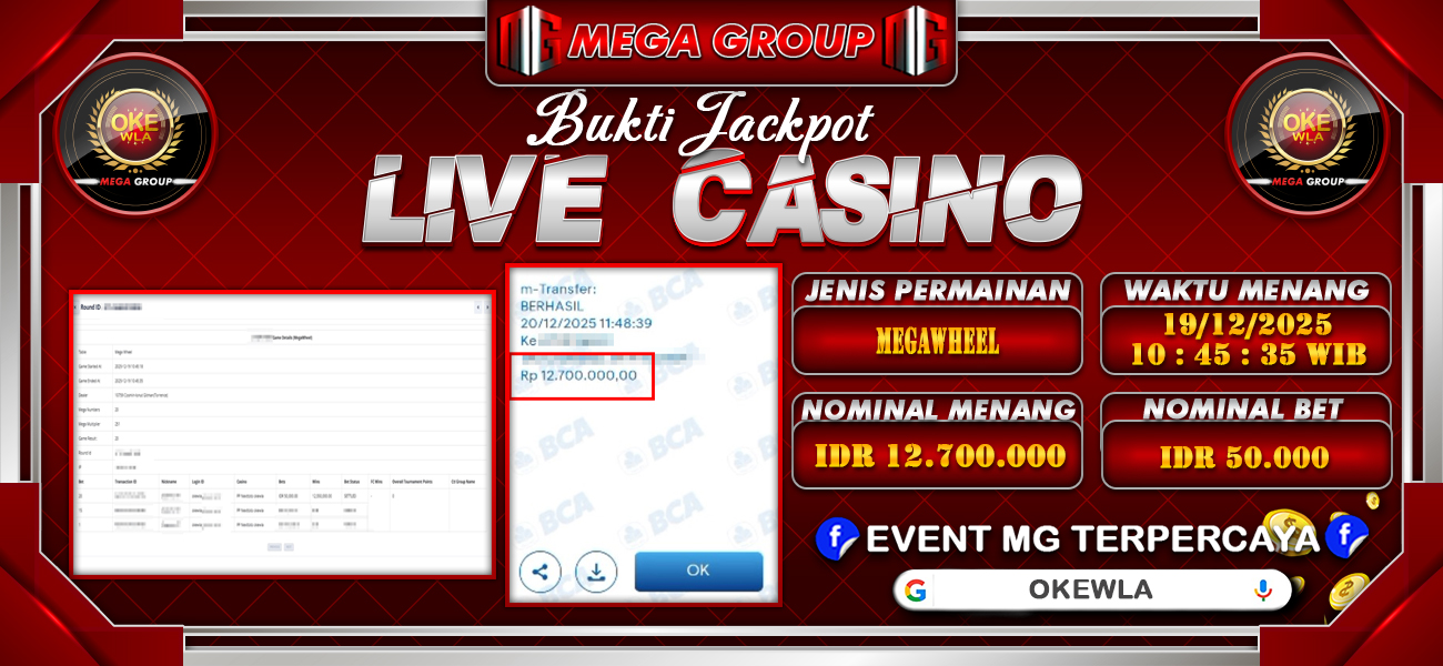 Bukti JP situs Okewla hari Sabtu, 20 Desember 2025