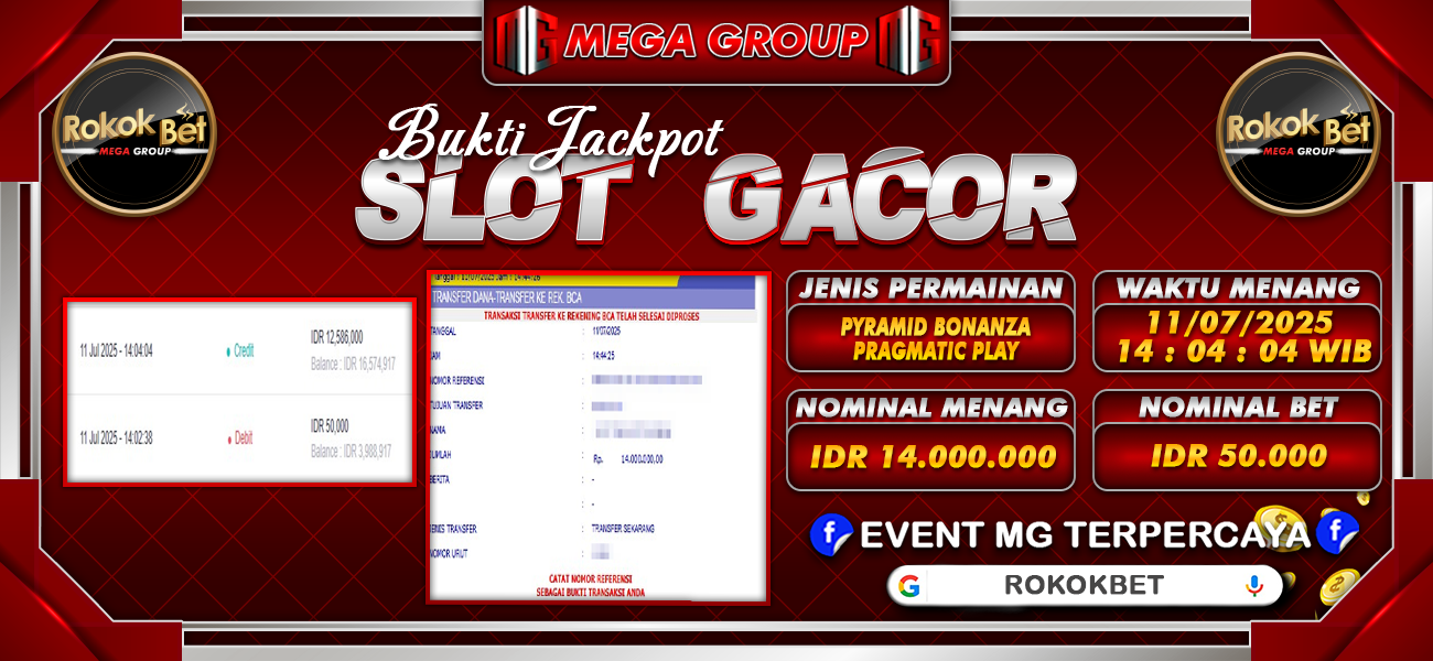Bukti JP situs Rokokbet hari Jumat, 11 Juli 2025