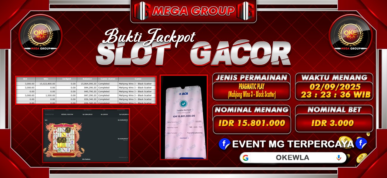 Bukti JP situs Okewla hari Selasa, 02 September 2025