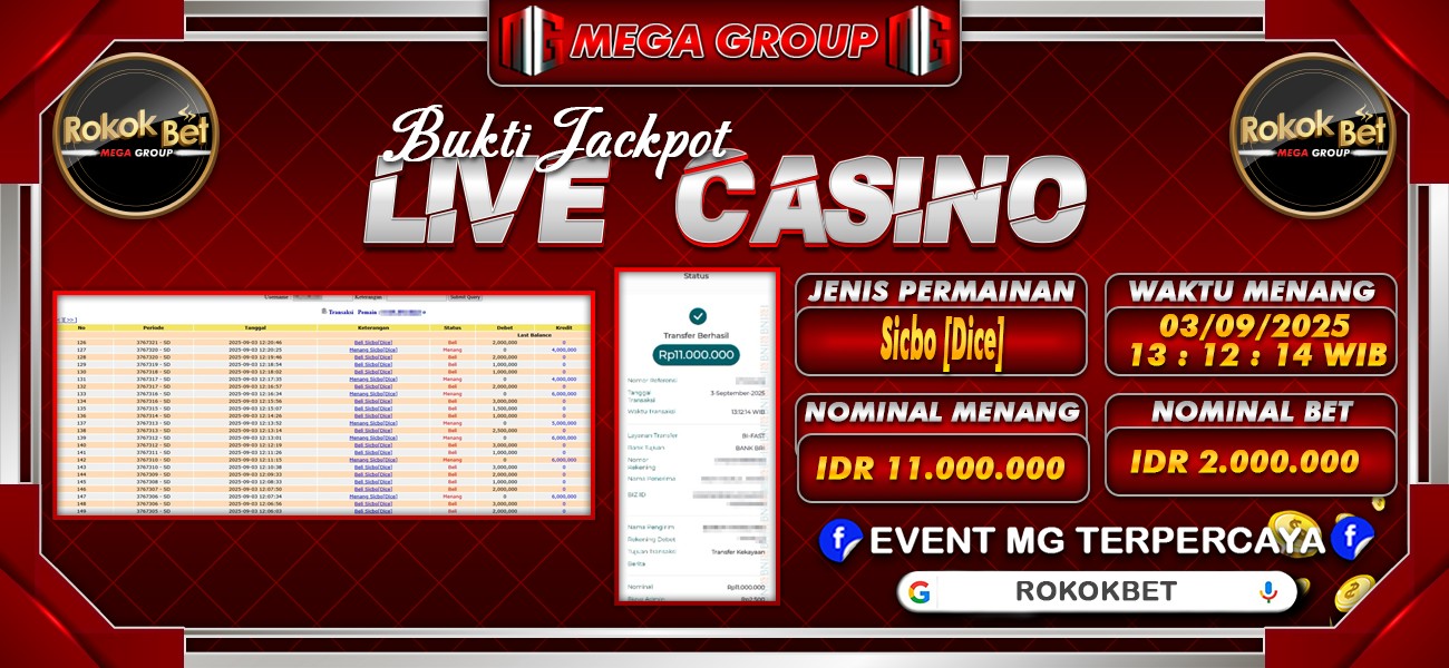 Bukti JP situs Rokokbet hari Rabu, 03 September 2025