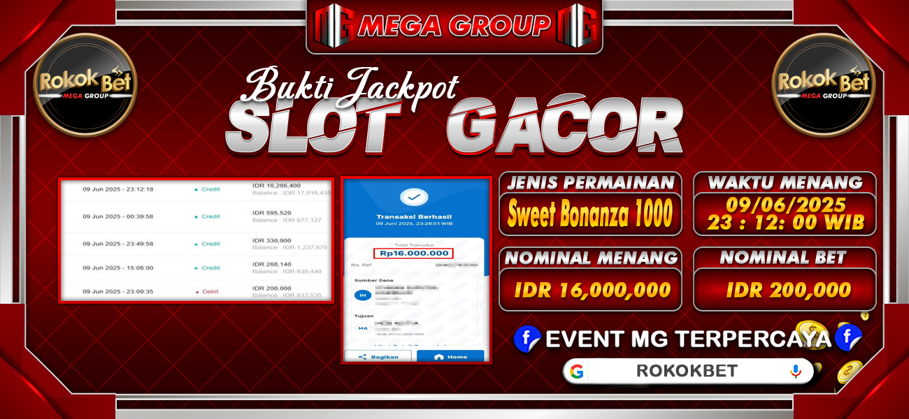 Bukti JP situs Rokokbet hari Selasa, 10 Juni 2025