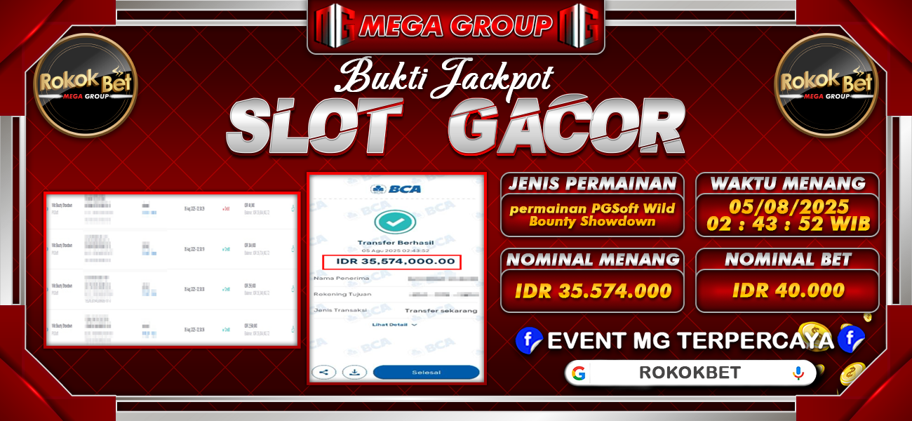 Bukti JP situs Rokokbet hari Selasa, 05 Agustus 2025